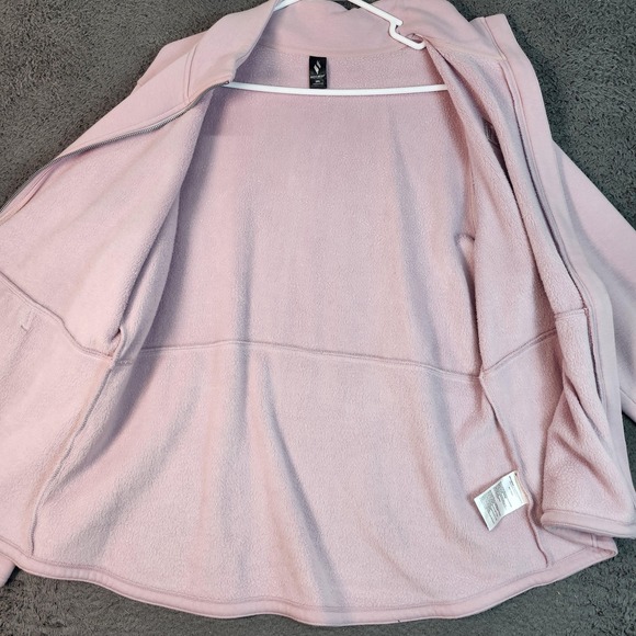 Skechers Jacket Womens 2XL Pink Fleece Full Zip Pockets Stand Collar Warm - Picture 5 of 10